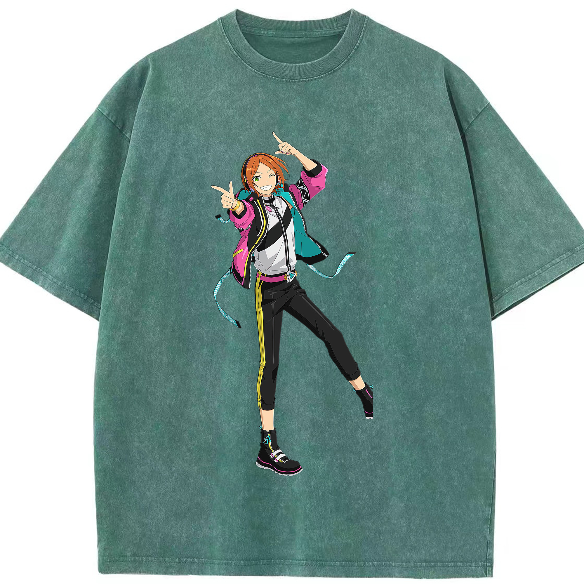 （画像用） あんさんぶるスターズ! Ensemble Stars 綿100% ヴィンテージ風 半袖Tシャツ（フロントプリント）
